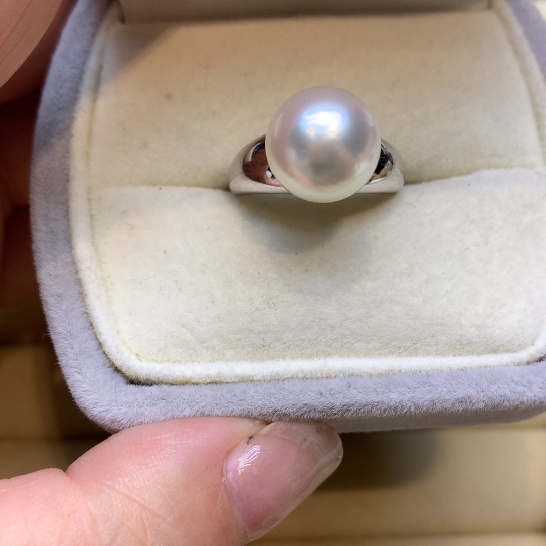 银S925镶嵌戒指海水珍珠