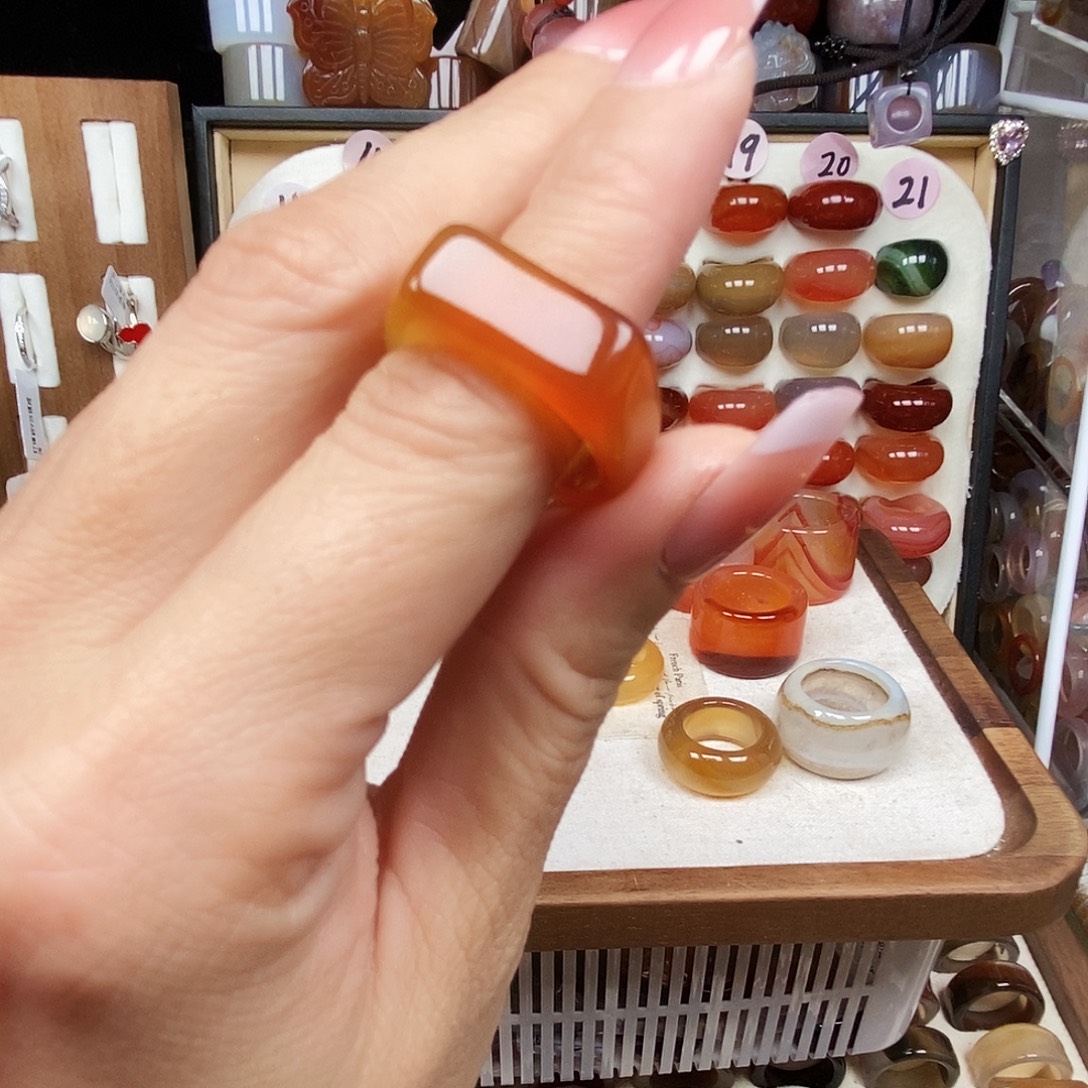 .***！玛瑙/玉髓合金戒指