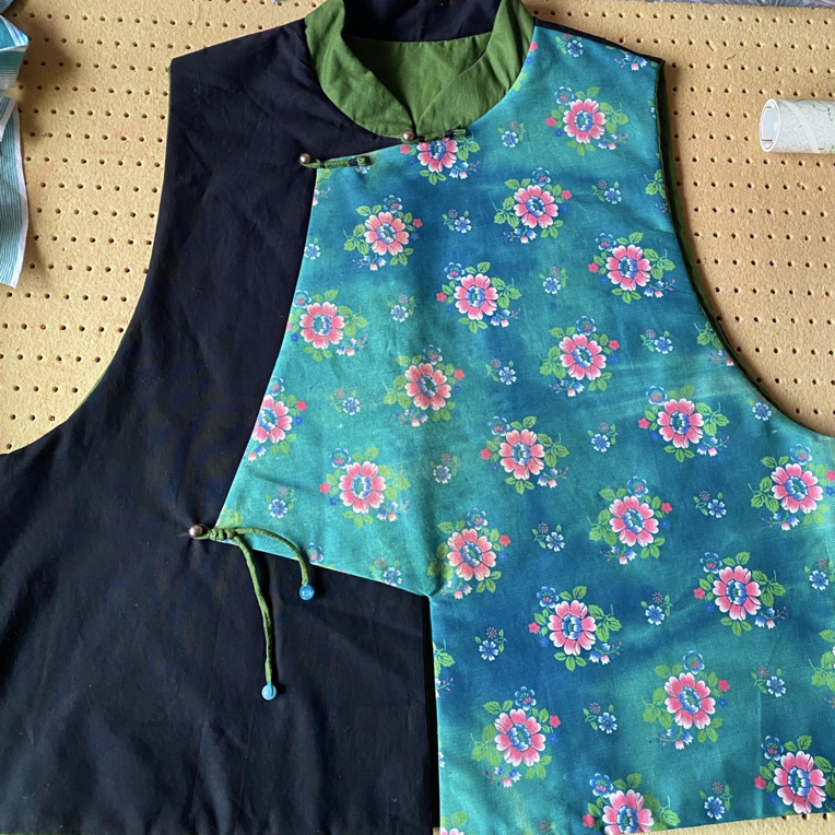 手工缝制diy夹棉马夹