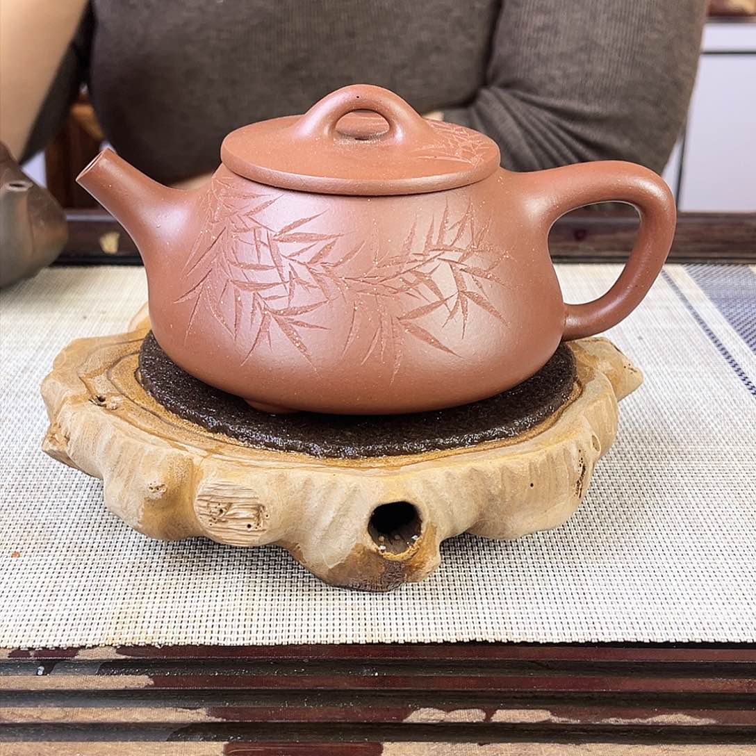 紫砂茶壶宜兴紫砂底槽青280c c