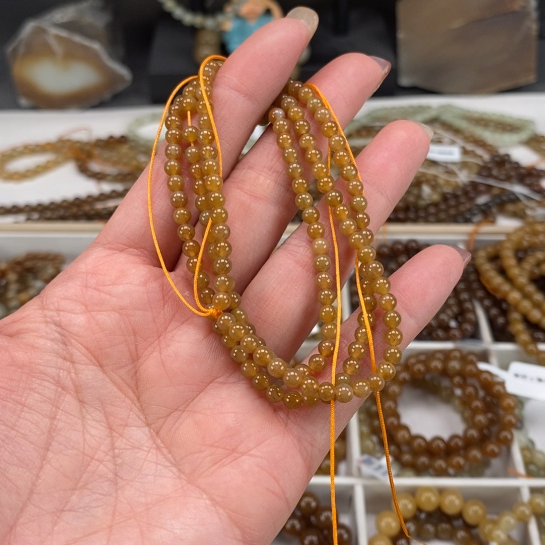 和田玉（糖玉）手串未镶嵌妖*怪