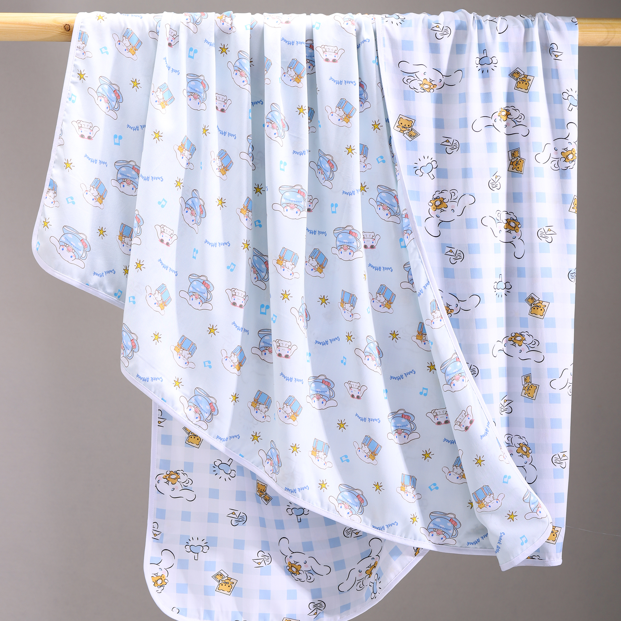 591393人造棉盖毯冷感薄盖被夏凉被空调被午睡毛巾被飞机航空沙发