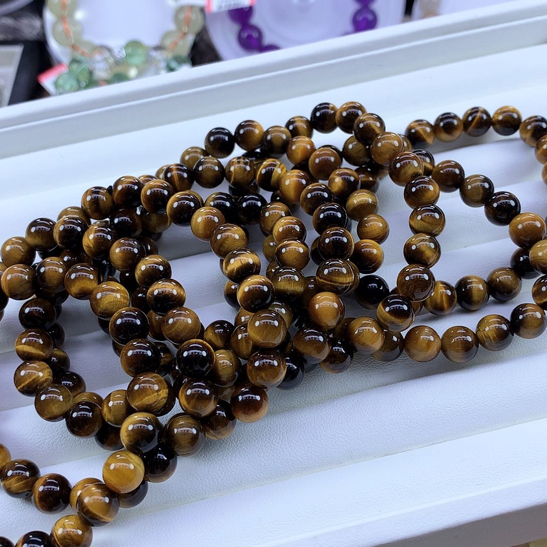 水晶手串未镶嵌黄虎眼8mm