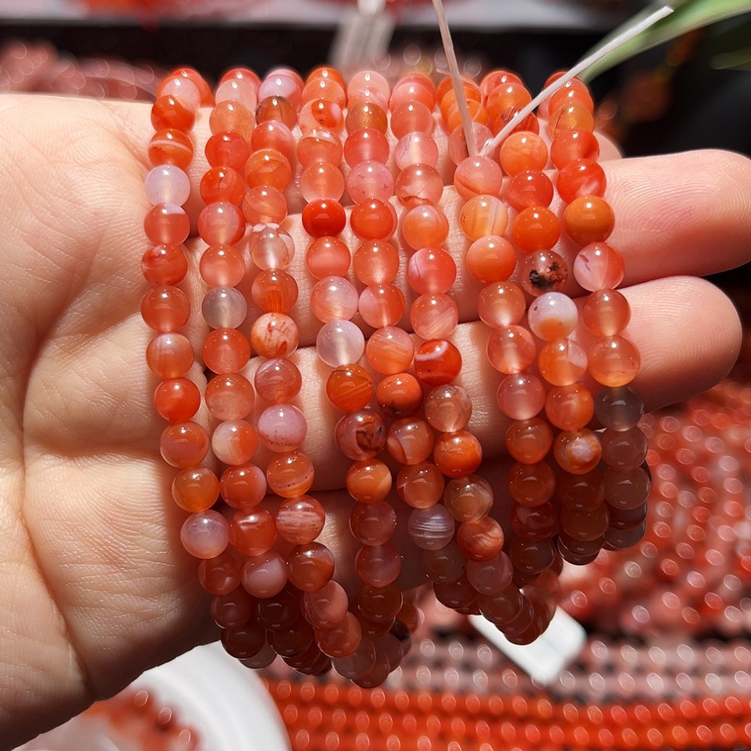 南红玛瑙未镶嵌手链