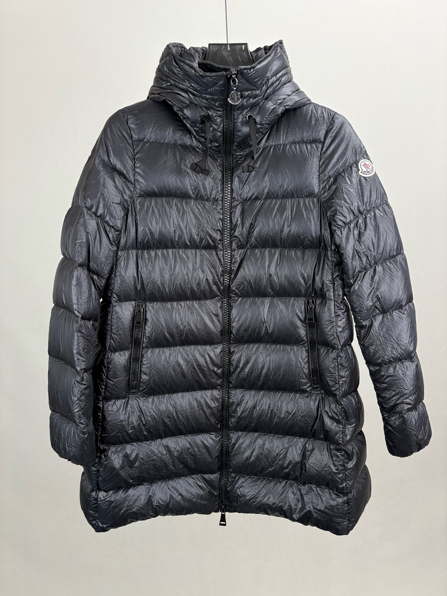 95新 MONCLER  盟可睐SUYEN黑色中长款羽绒服 3码15441