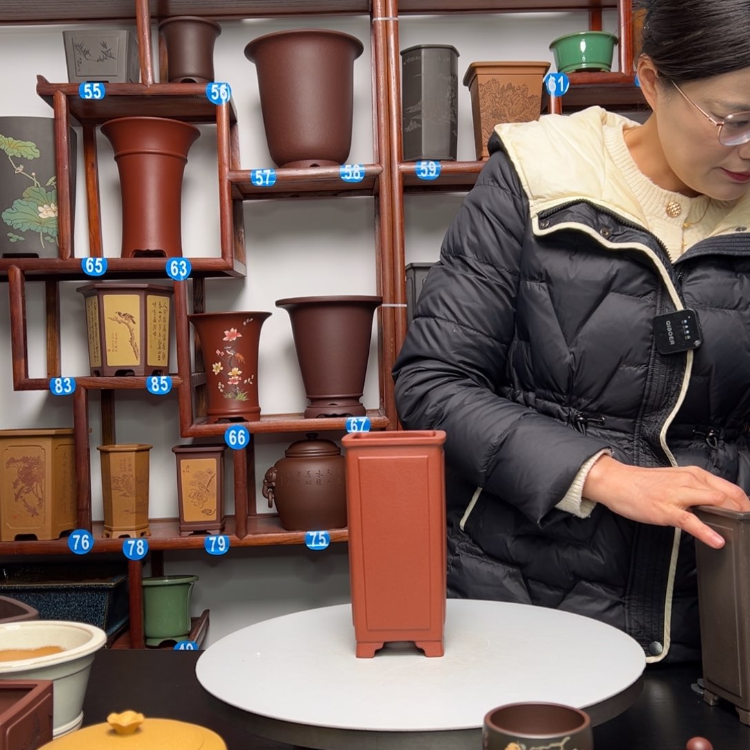 紫砂花盆文*君四方花盆