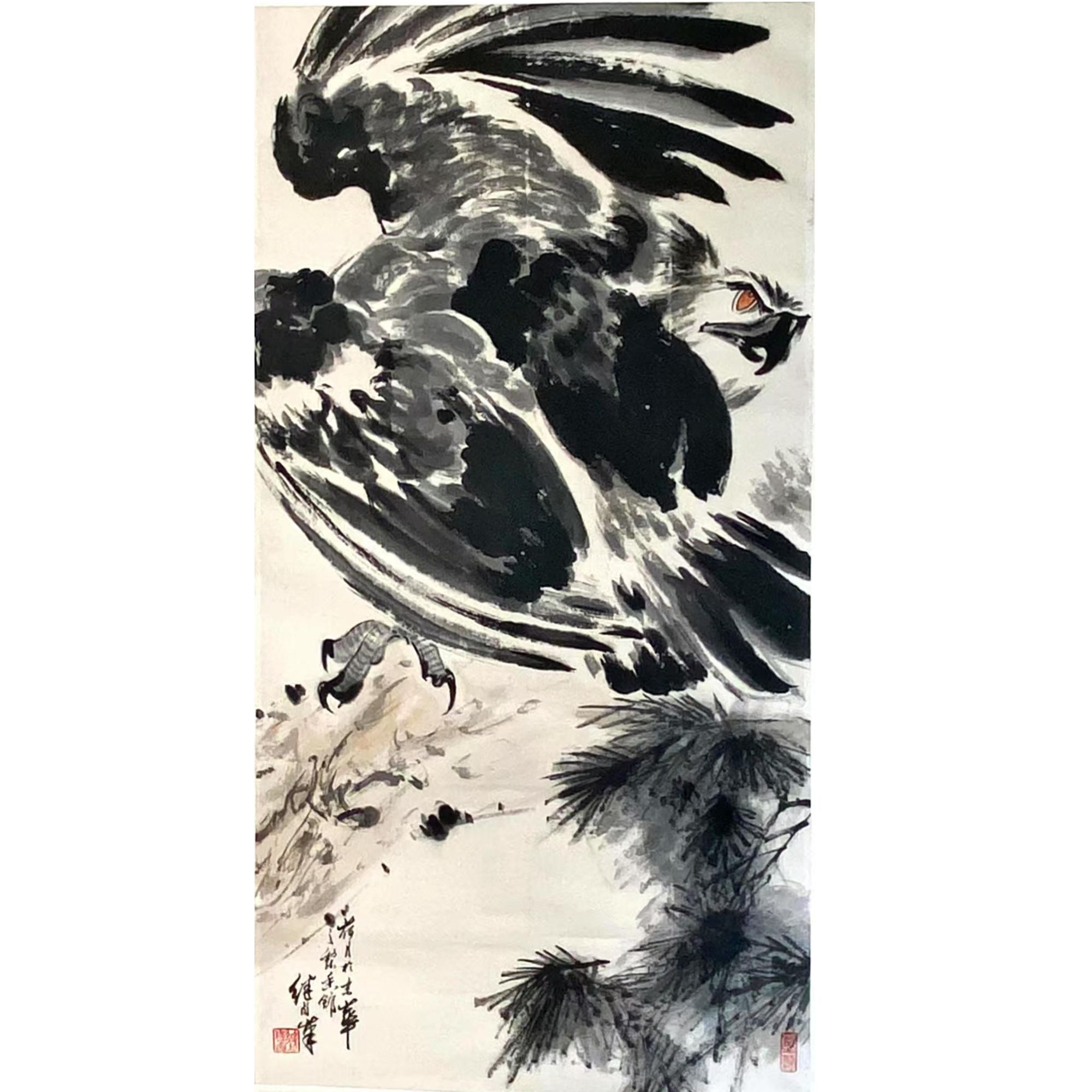 lot79 刘继卣 雄鹰 水墨纸本 