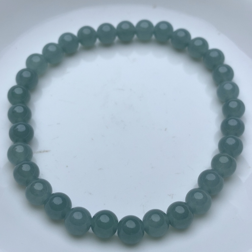 【闪购商品】翡翠手链未镶嵌卡6蓝水成品一条32颗