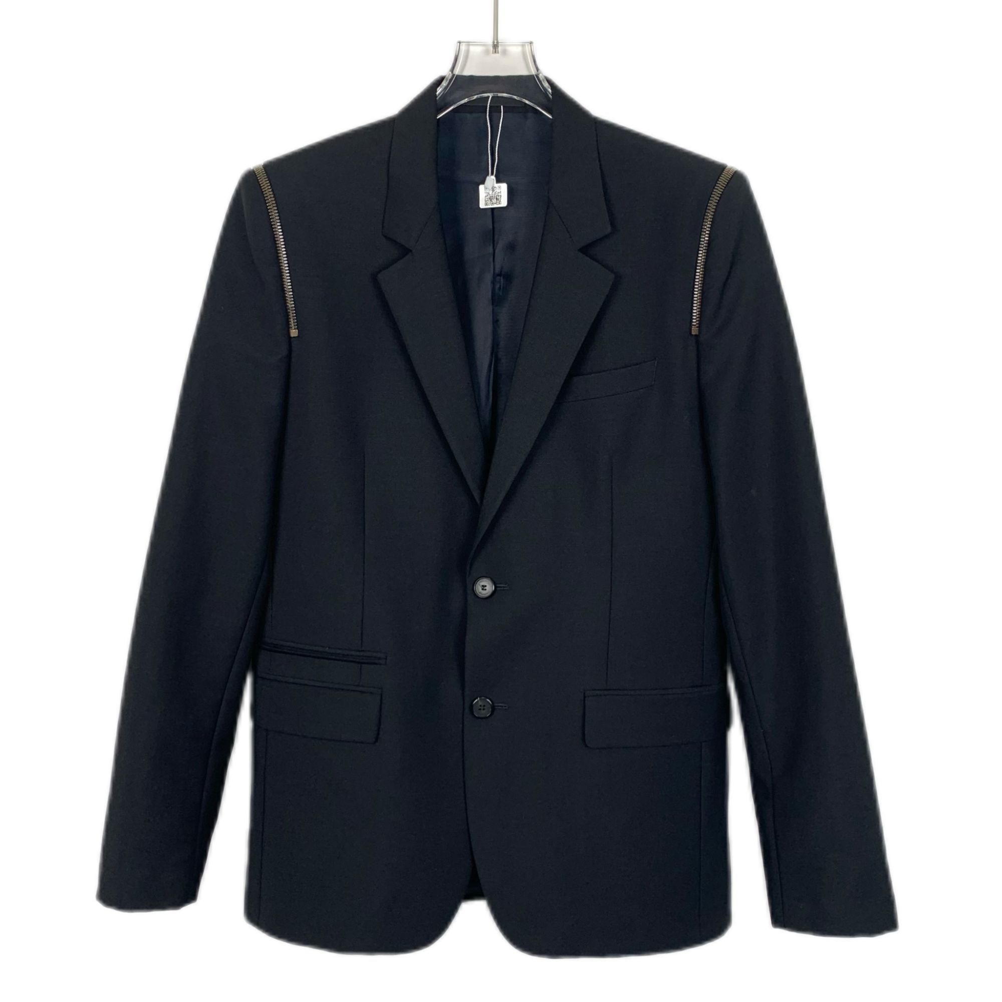 99新 Givenchy/纪梵希 H14745 黑色羊毛单排扣长袖西装外套46 S码