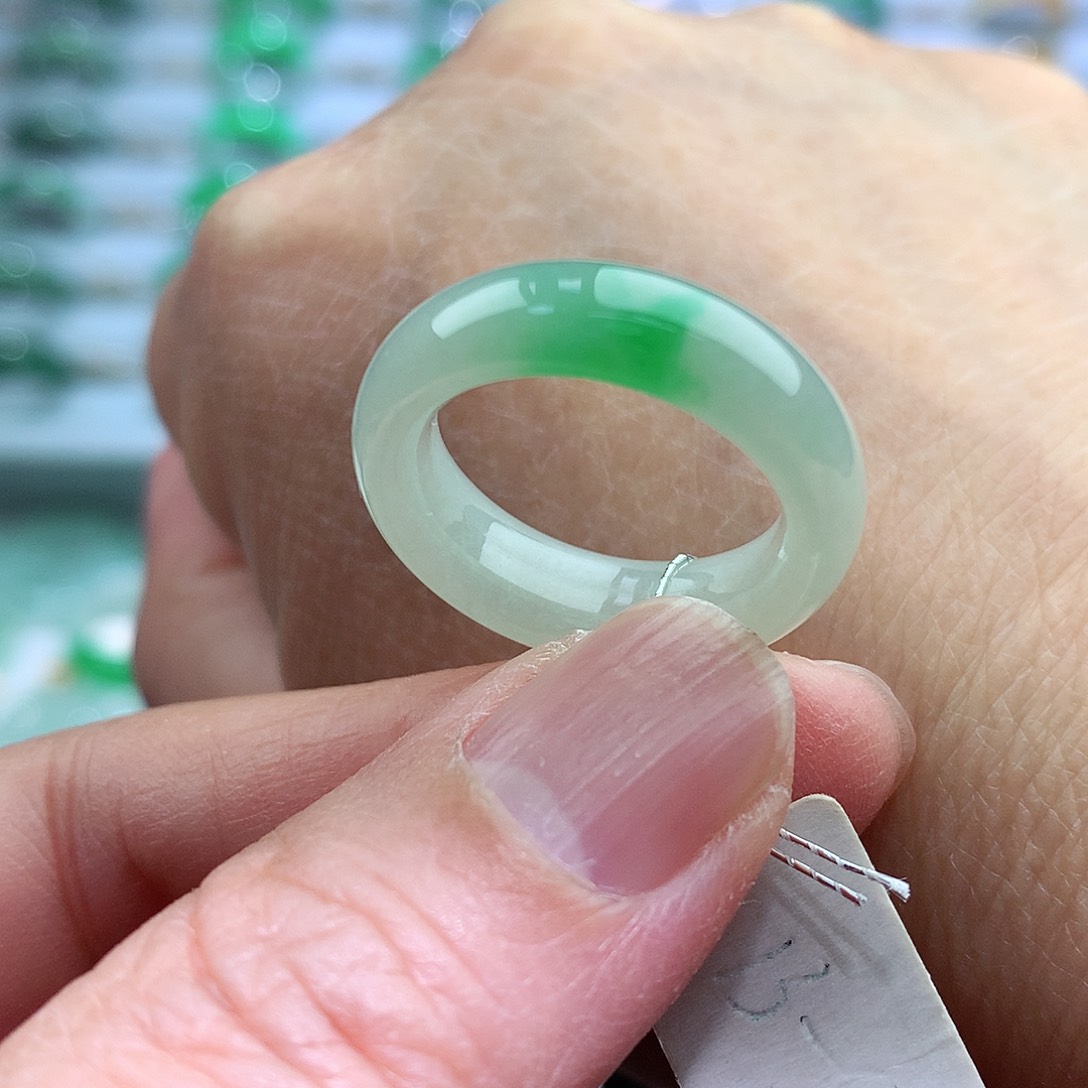 未镶嵌戒指翡翠13-14号