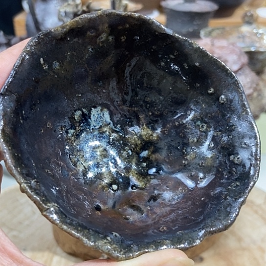 杯手捏杯柴烧裸烧手作品