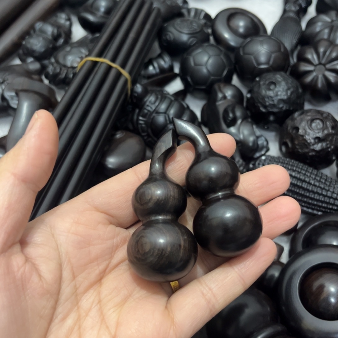 欧***哥黑酸枝木类紫光檀小葫芦2个
