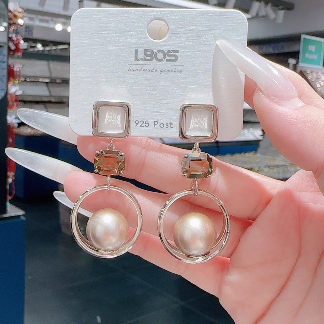 锆石铜合金925银耳环