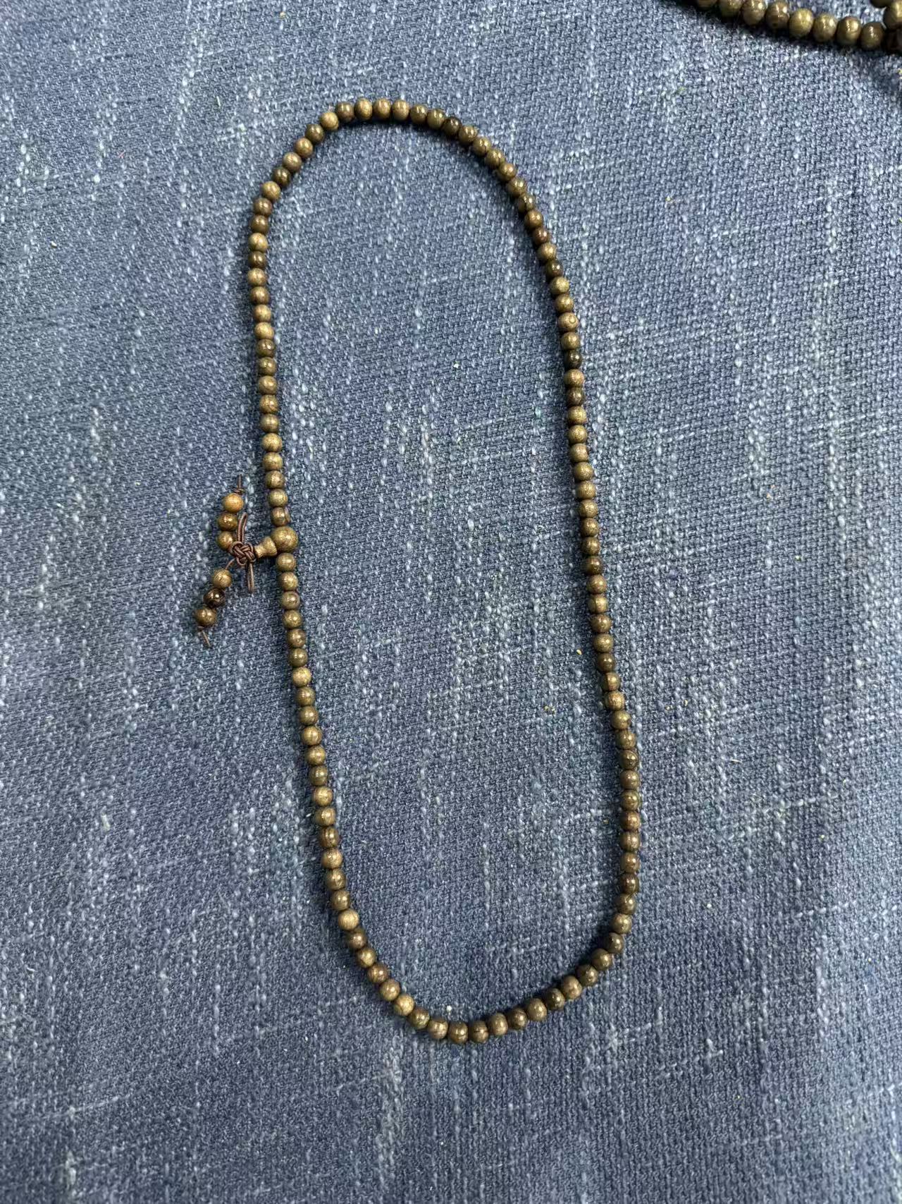 乌木金丝楠翡翠绿6MM*108颗纯正手串无漆无蜡纯手工