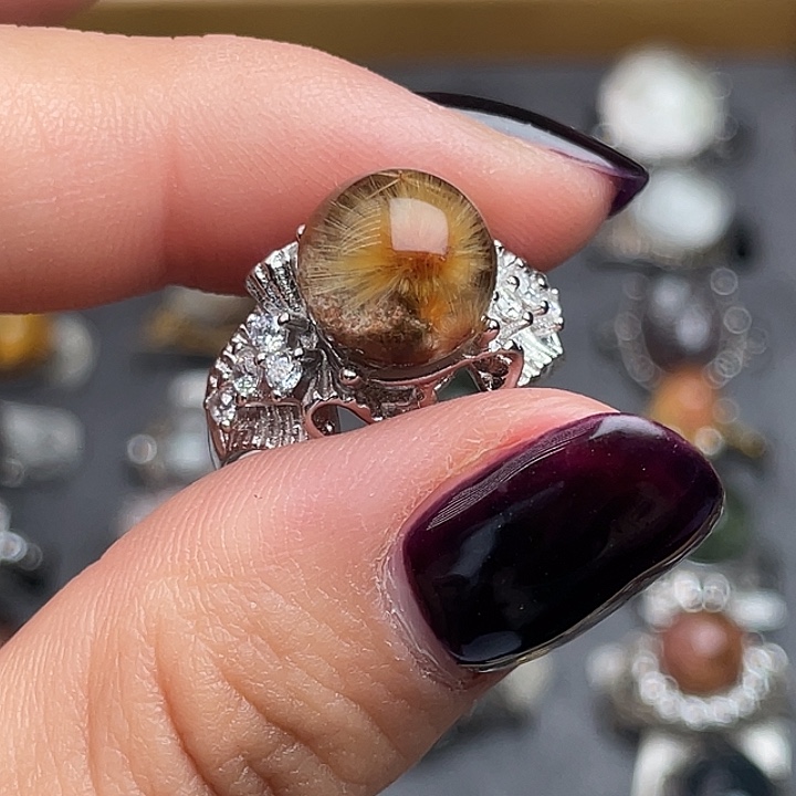 *****银S925镶嵌戒指水晶