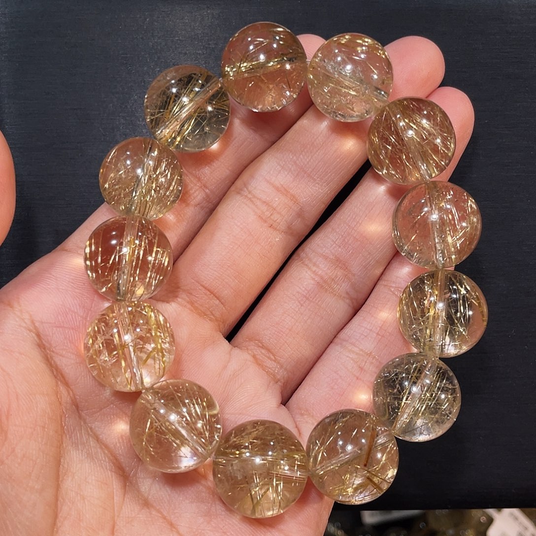 手链发晶未镶嵌维纳斯金发15mm