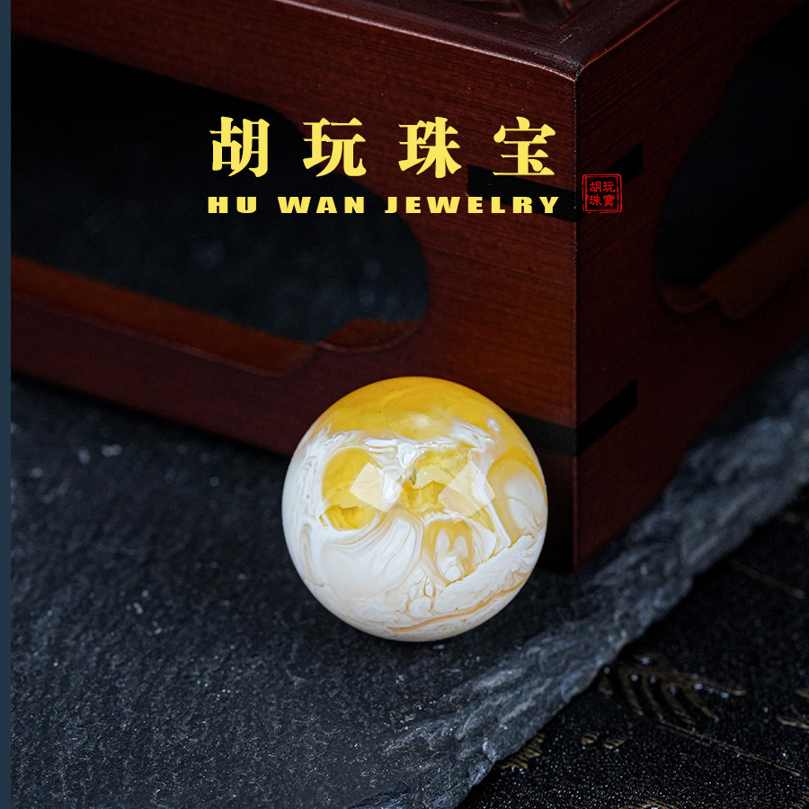 天然原矿琥珀蜜蜡金漆白溶洞妖蜜蜡圆珠虎皮千层雪同料单圈手串
