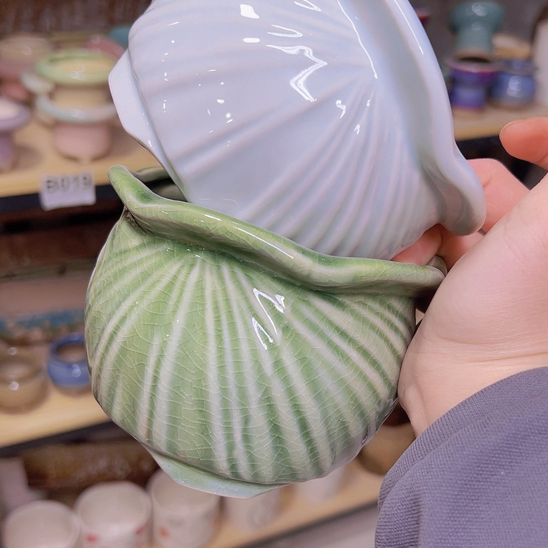 红陶陶瓷花盆当场满12包邮