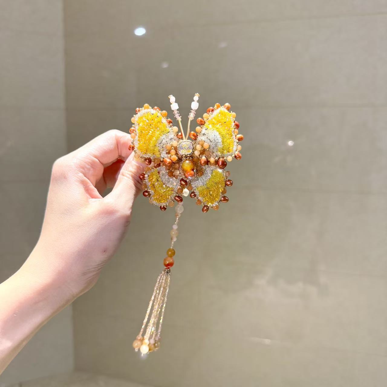 【莫奈海之星】敦煌幻影系列蝴蝶边夹设计气质优雅款