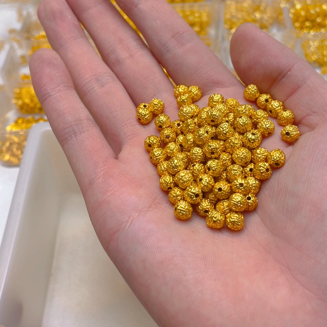 锆石铜合金核桃珠6mm10颗