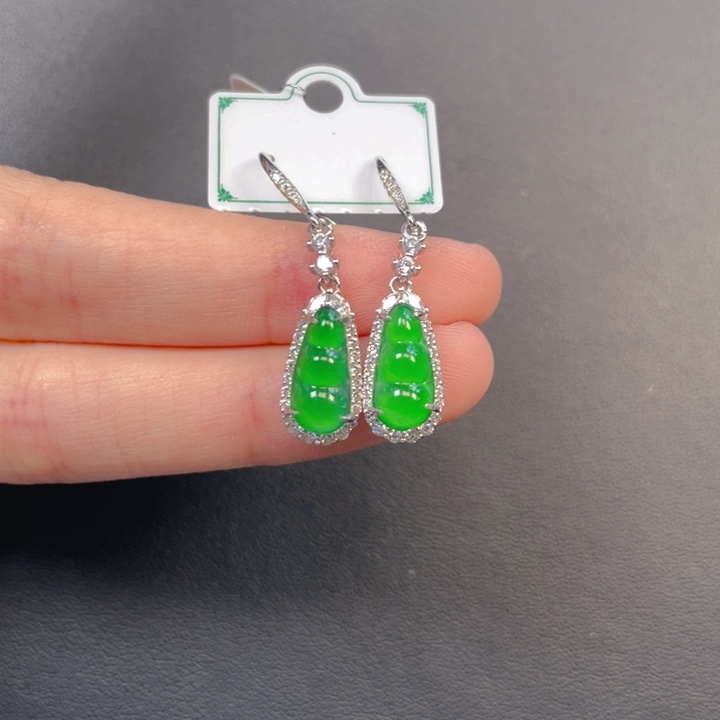 翡翠银S925镶嵌吊坠(不含链)