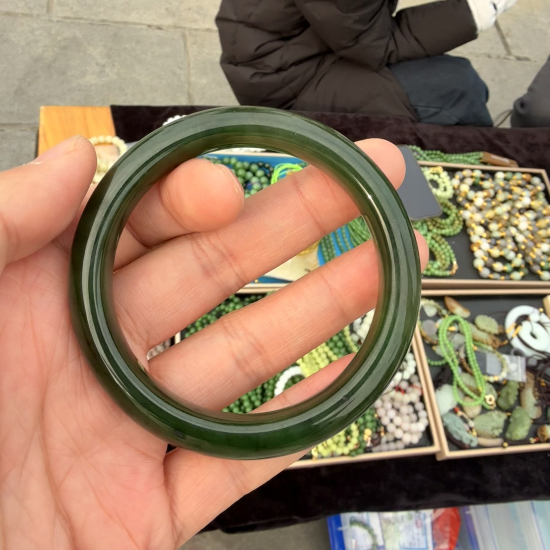 和田玉和田玉俄七碧玉手镯