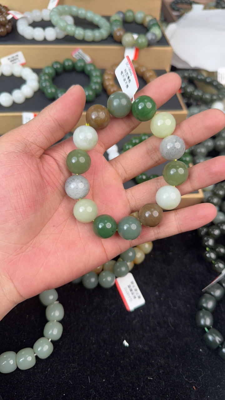 纯天然和田玉多宝16mm