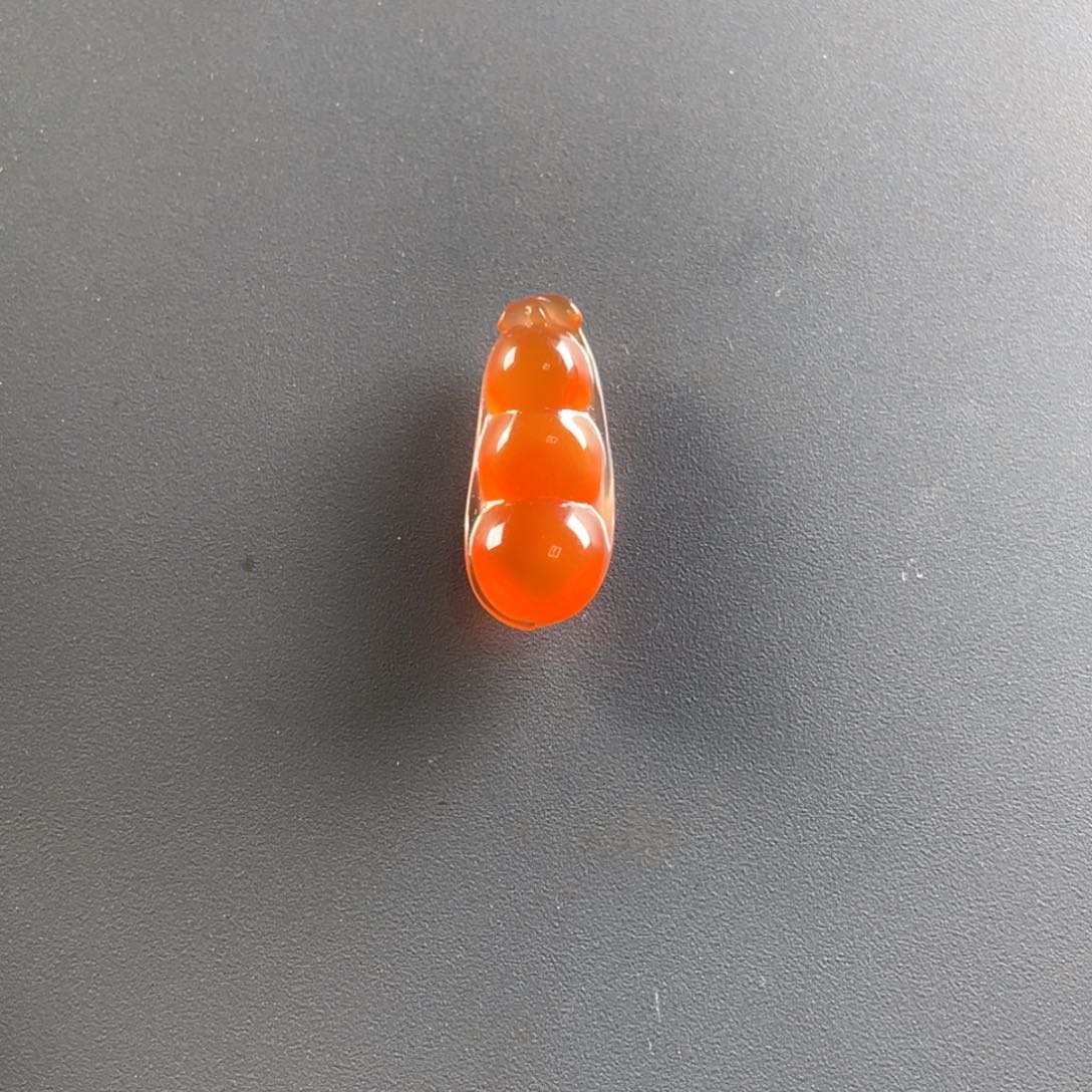 南红玛瑙银S925镶嵌保山天然原矿杨柳小庄冰红福豆挂件