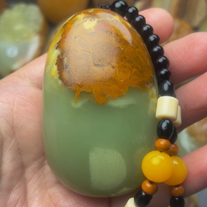 石材方解石手把件