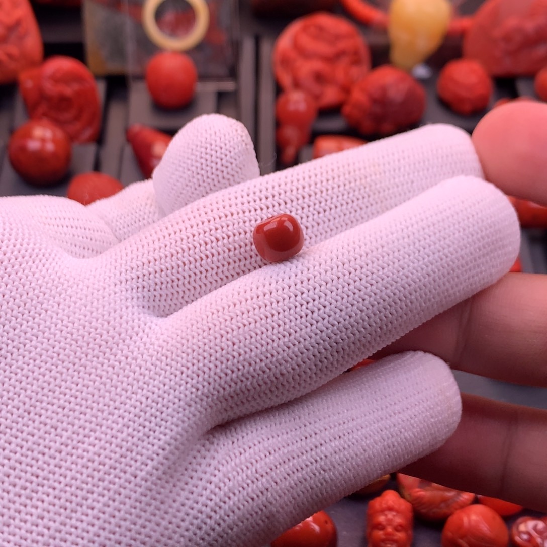 南红玛瑙未镶嵌川料原矿满色满肉老型单珠8mm