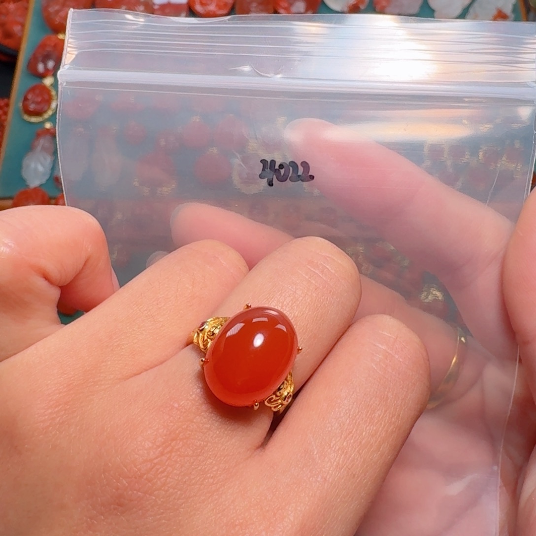 南红玛瑙南红银S925镶嵌