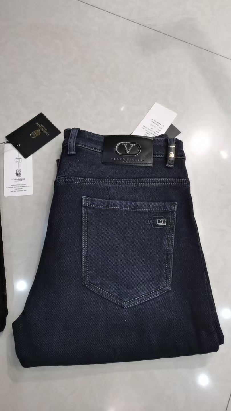 （直筒款）男士加绒简单大气款牛仔裤