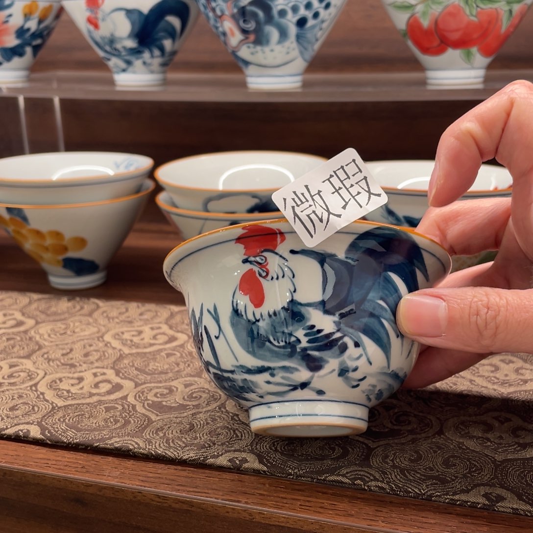 微瑕釉下彩纯手绘