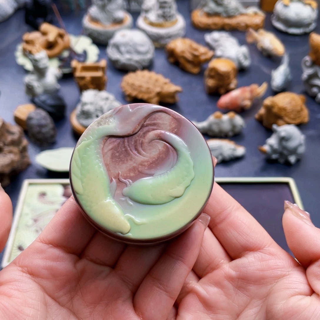 双鱼盖置也可以把玩