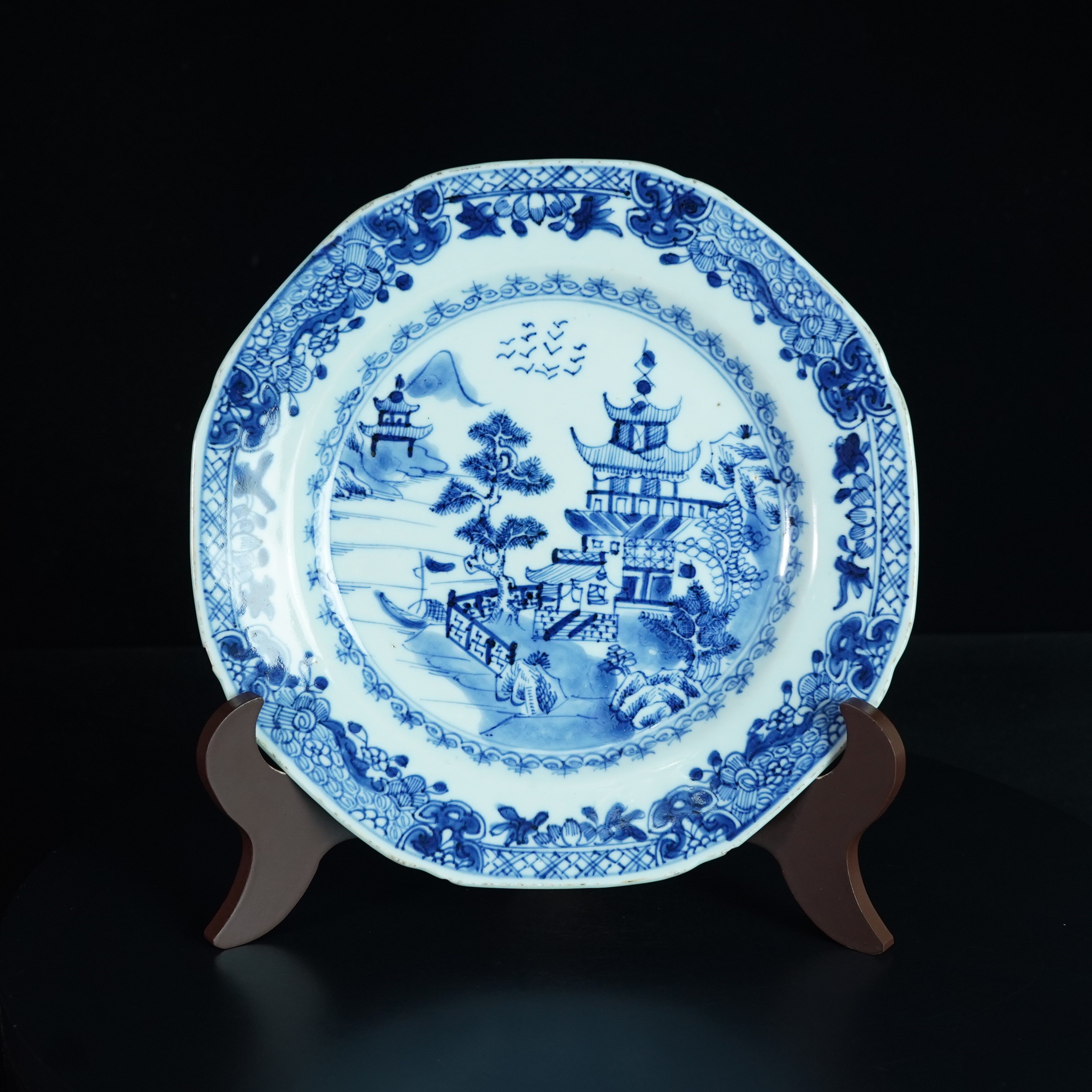 LABC241218044【十竹斋】清乾隆江西实景八方盘