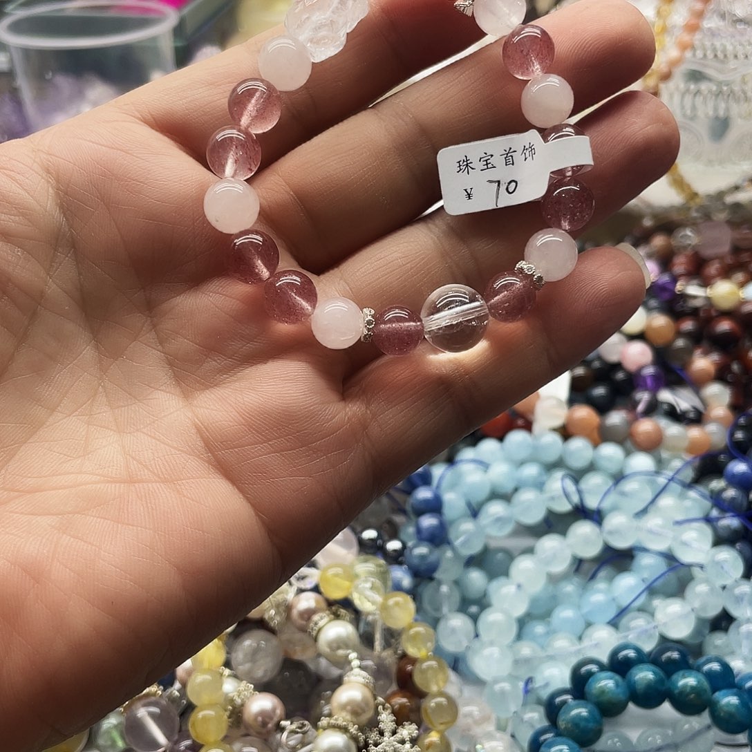 绿水晶手串未镶嵌