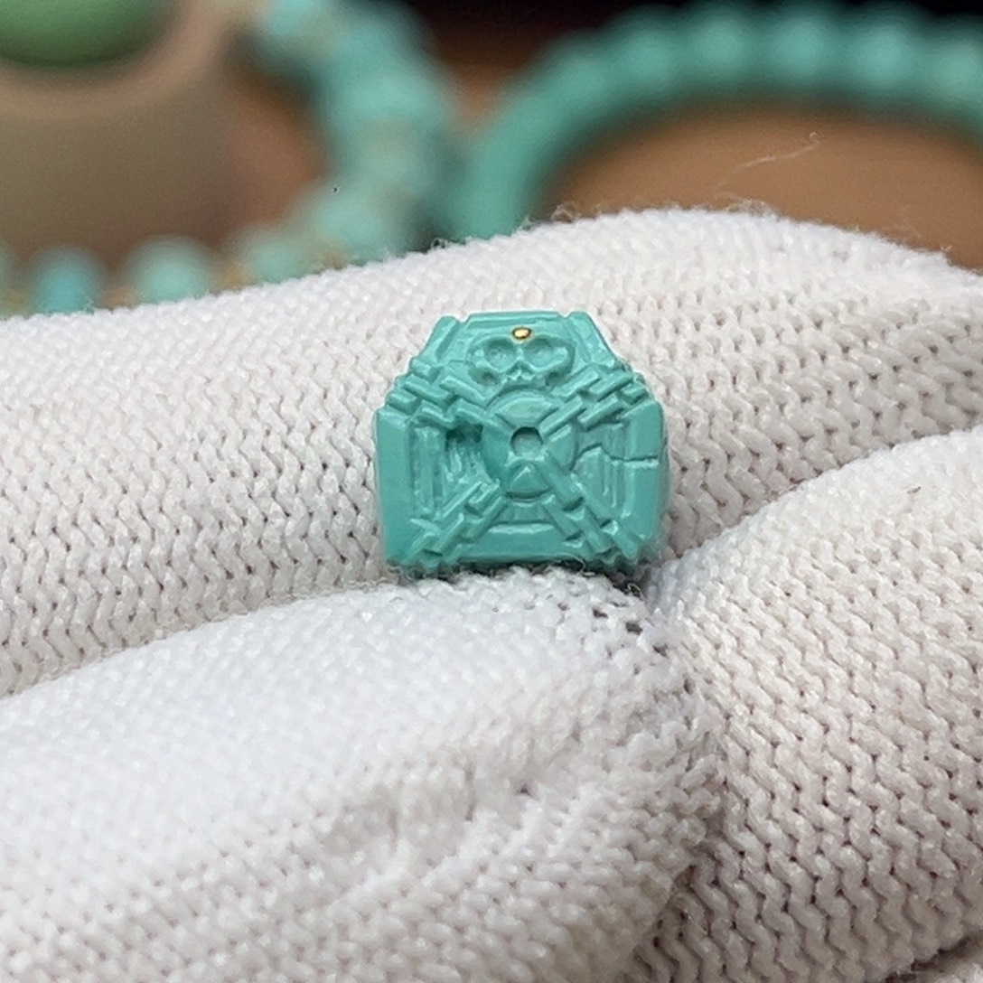 绿松石未镶嵌珠宝奇石宝藏盒