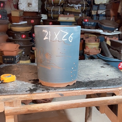 紫砂花盆高桶盆一个