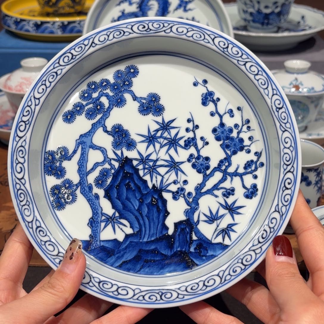 瓷片手工手绘陶瓷茶具