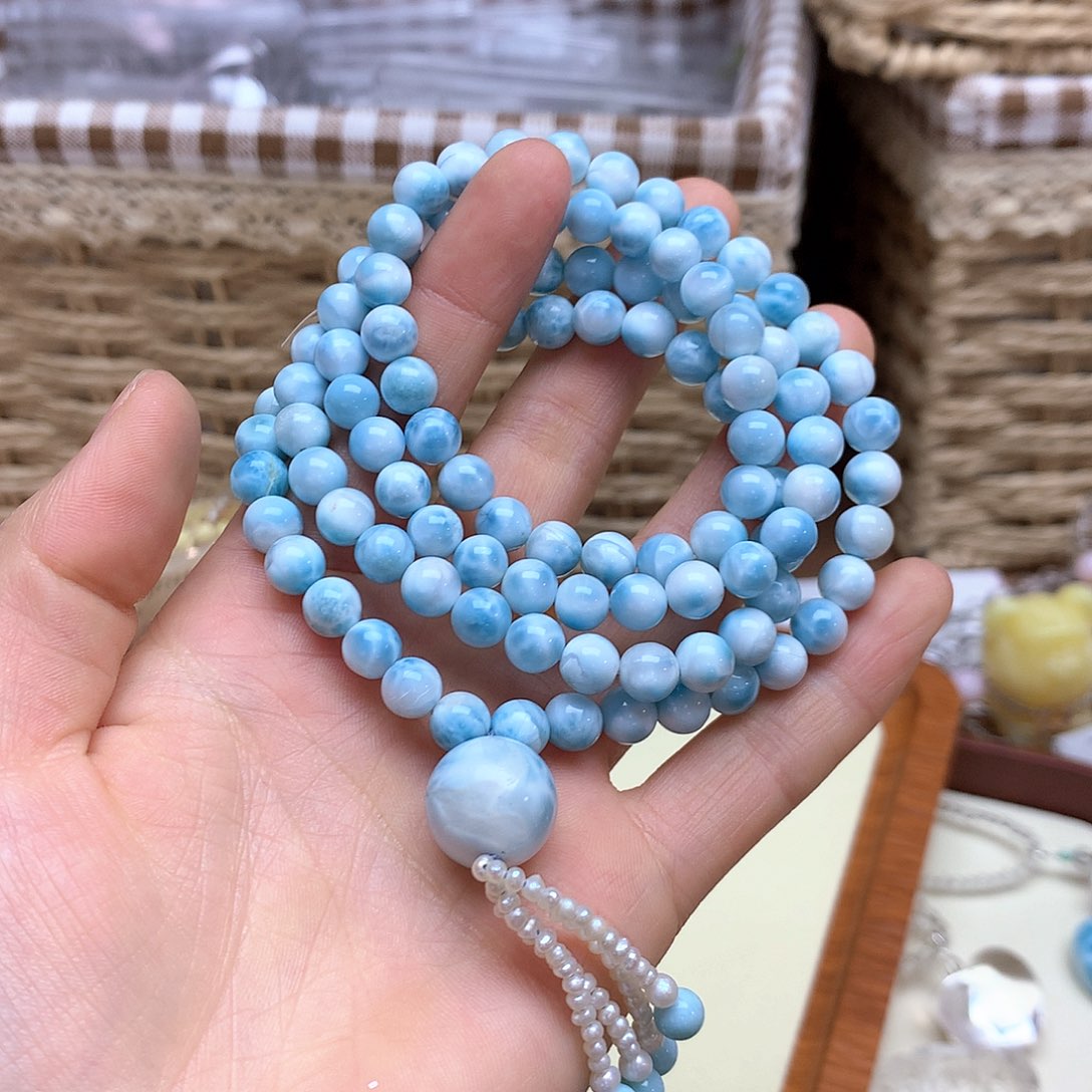 针钠钙石（海纹石）未镶嵌手链