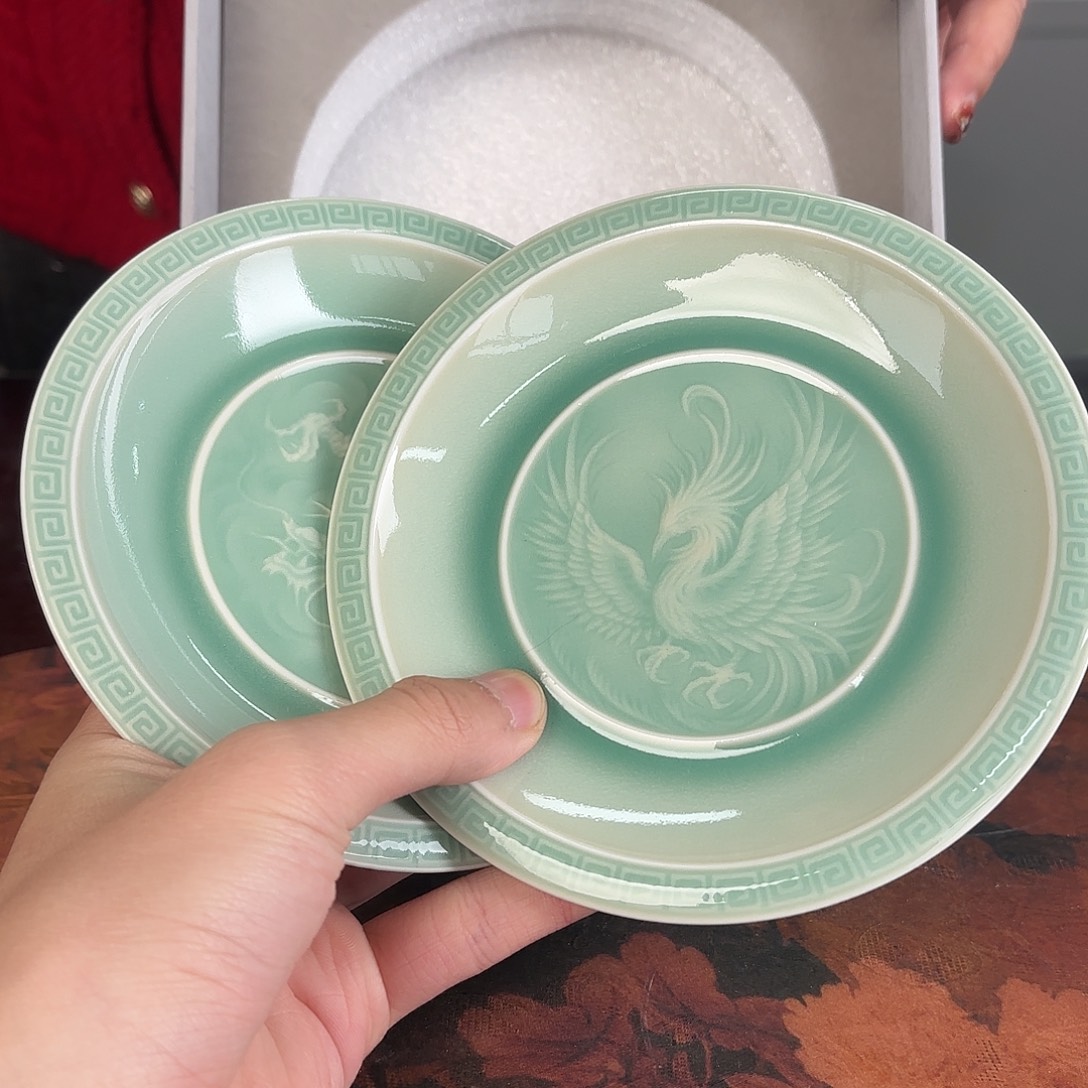 龙泉云间青瓷小米茶器