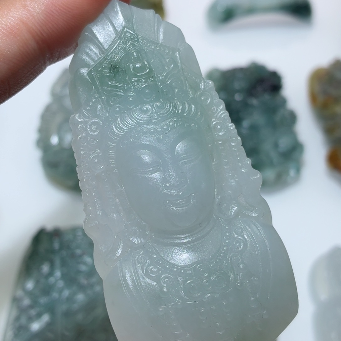 定制翡翠未镶嵌毛货