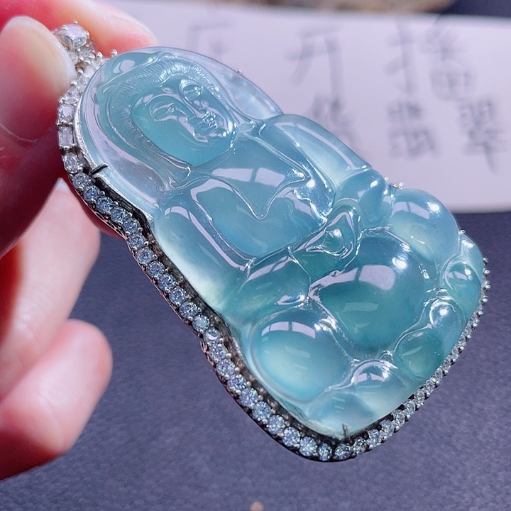 翡翠颈饰银S925镶嵌887778888