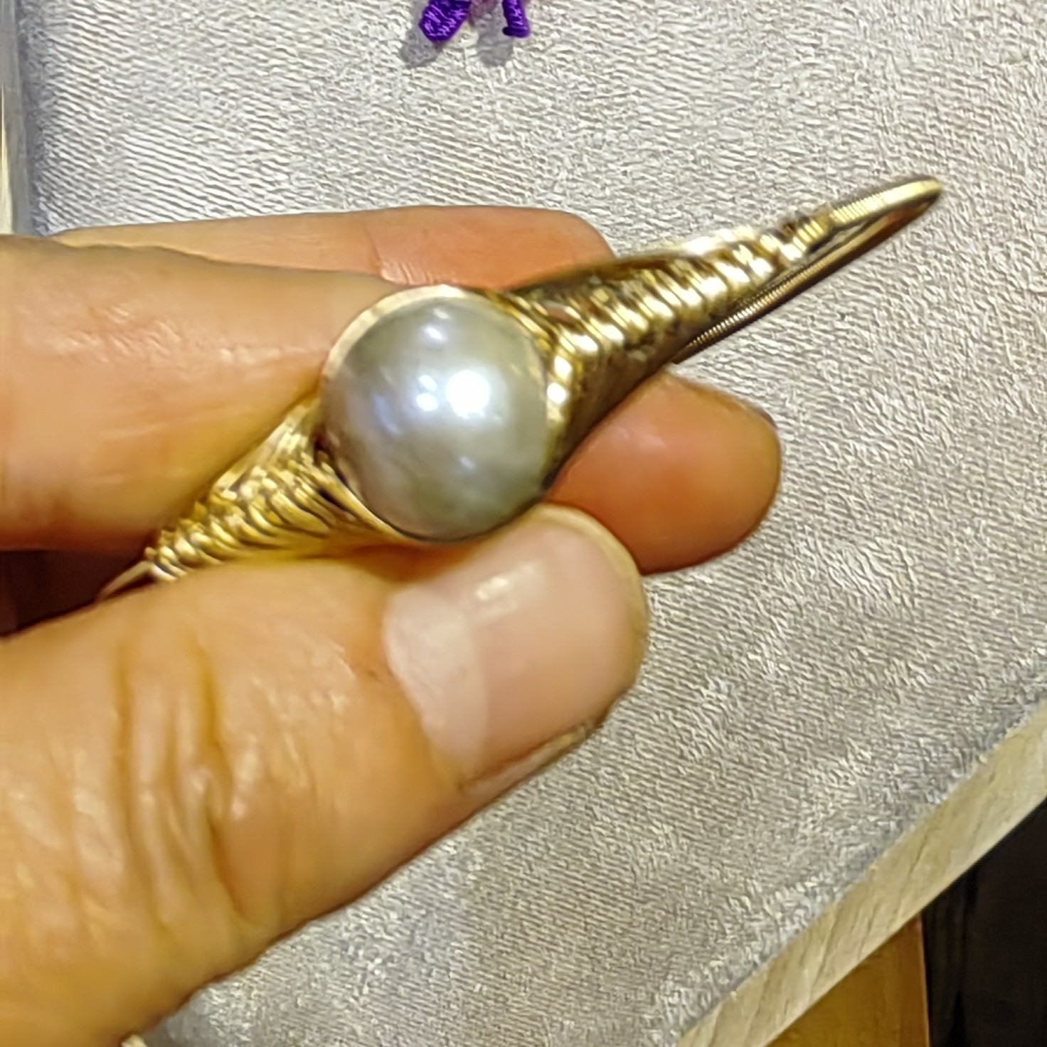 钨合金莫桑石手镯 手镯diy珍珠两款