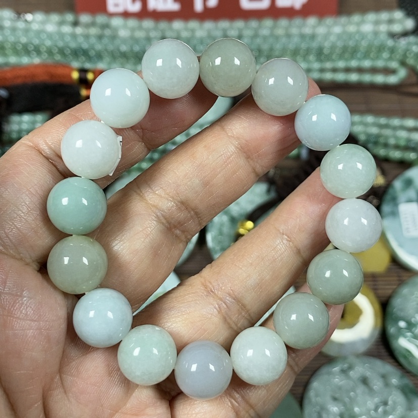 【闪购商品】翡翠颈饰未镶嵌玉手链翡翠玉卡12.5