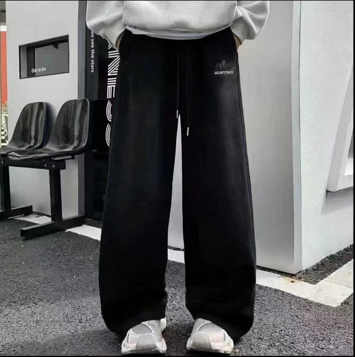 【661-690】冬款青少年运动裤直筒裤中大童休闲裤阔腿裤卫裤加绒