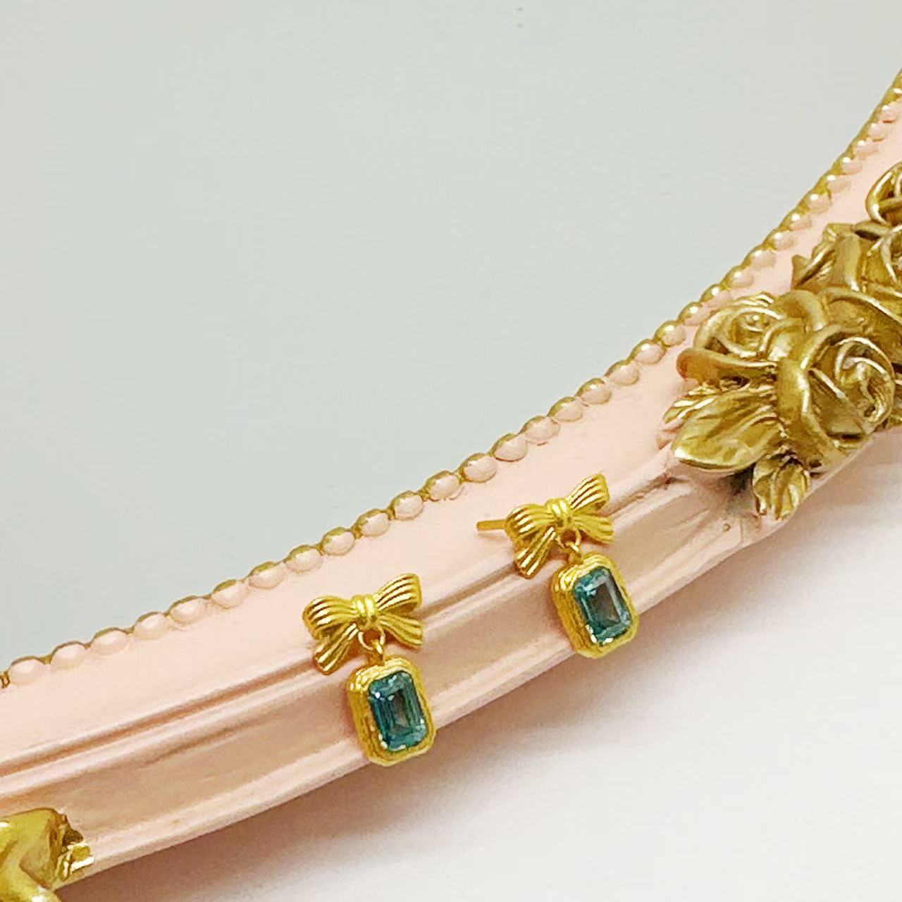 金多拉珠宝 足金 999 薄荷糖 耳钉系列