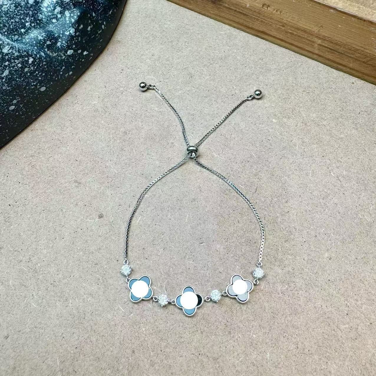 铜合金手链 四叶花钻款手链可调节511466