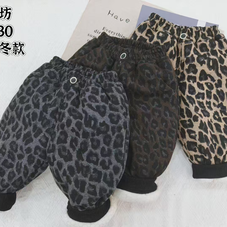 女童秋冬加厚棉裤保暖抗寒