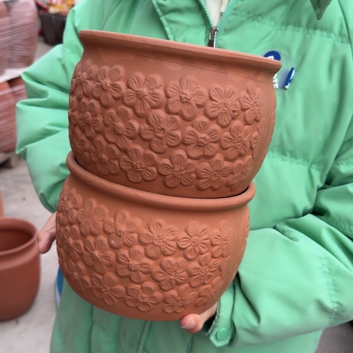 紫砂花盆口20高13宜兴紫砂粗糙正常